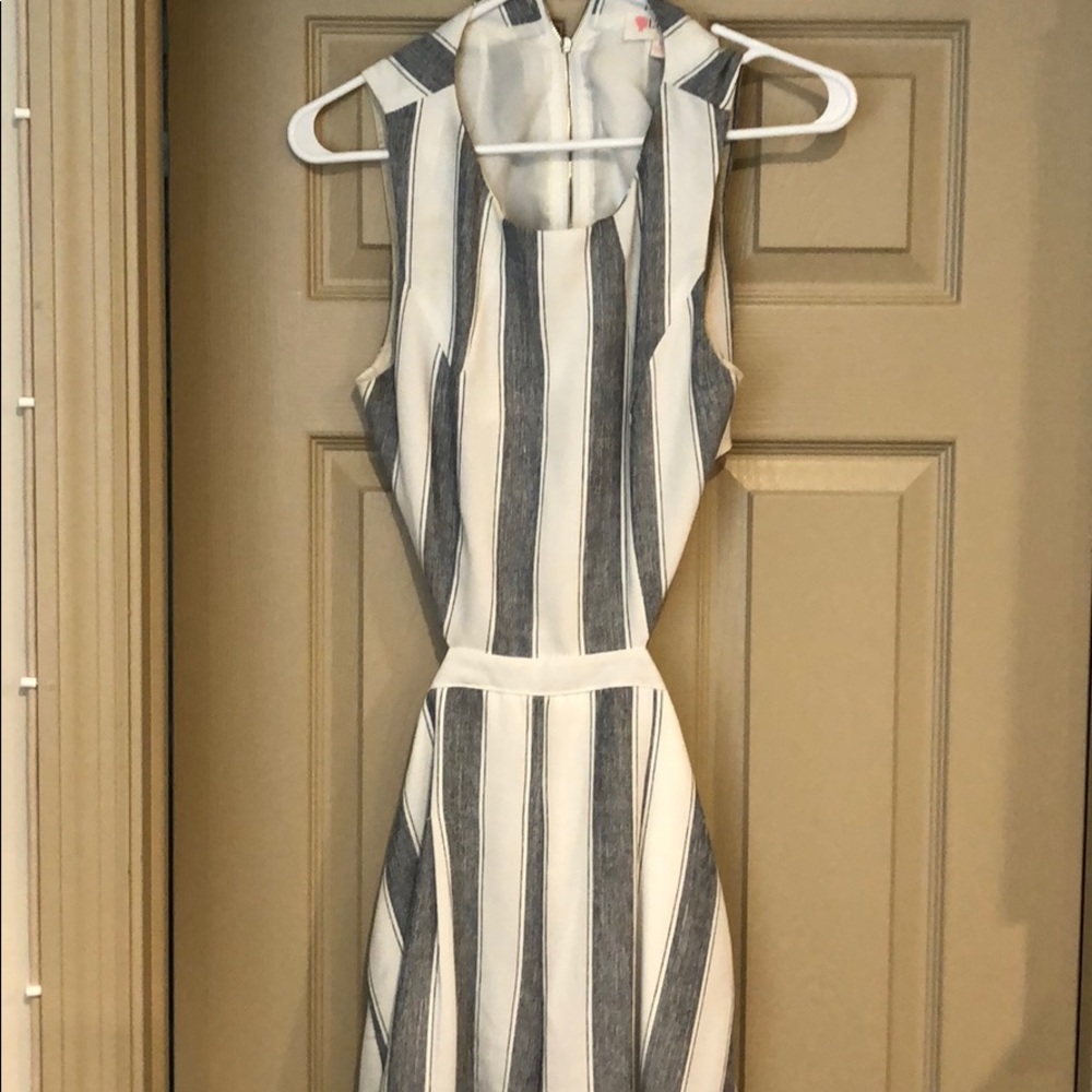Striped Jumpsuit with Cutout sides
